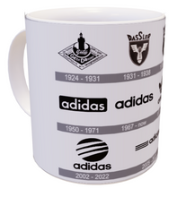 Carica l'immagine nel visualizzatore di Gallery, Tazza Adidas logo history 1924-2025
