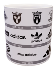 Carica l'immagine nel visualizzatore di Gallery, Tazza Adidas logo history 1924-2025
