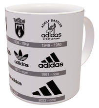 Carica l'immagine nel visualizzatore di Gallery, Tazza Adidas logo history 1924-2025

