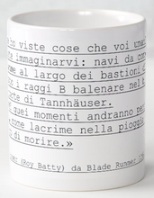 Carica l&#39;immagine nel visualizzatore di Gallery, Tazza frase Blade Runner
