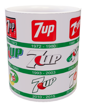 Load image into Gallery viewer, Tazza 7up logo history
