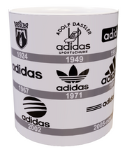 Load image into Gallery viewer, Tazza Adidas logo history
