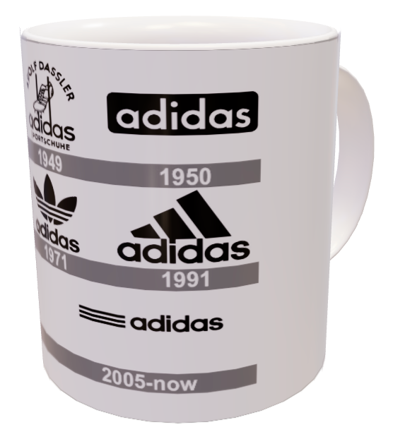 Tazza Adidas logo history