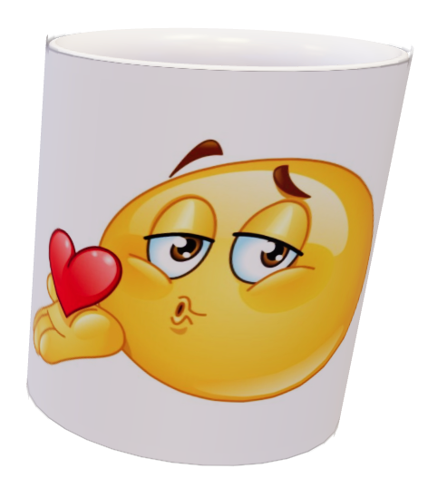 Tazza emoji bacio cuore