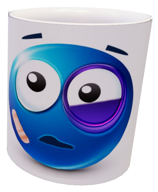 Tazza emoji  occhio nero