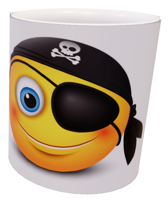 Tazza emoji pirata