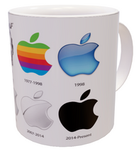 Carica l&#39;immagine nel visualizzatore di Gallery, Tazza Apple logo evolution
