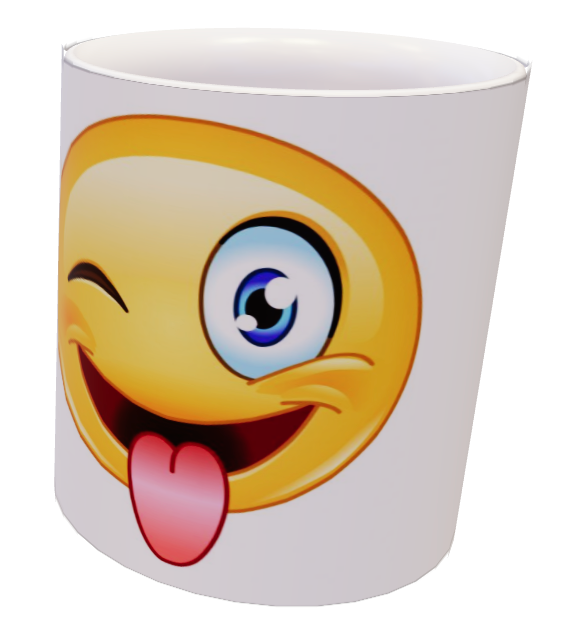 Tazza emoji linguaccia