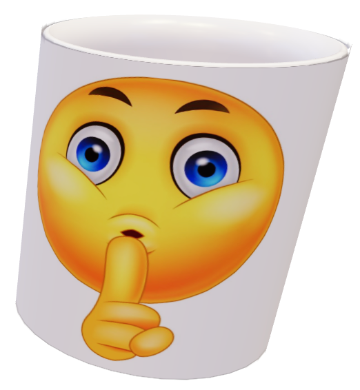 Tazza emoji silenzio